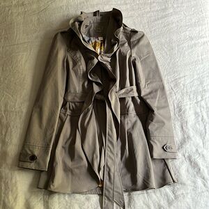 Anthropologie Gray Trench Coat